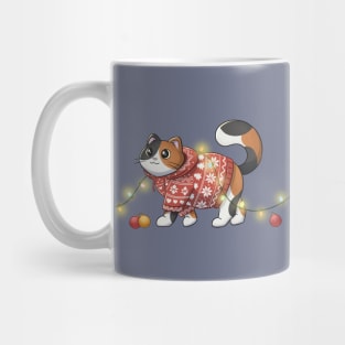 Festive Calico Cat Mug